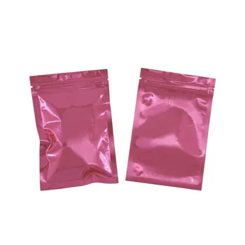 100 szt. różowy antystatyczny aluminiowa torba do przechowywania Ziplock torby Resealable antystatyczne worki do elektronicznych akcesoriów pakiet torby