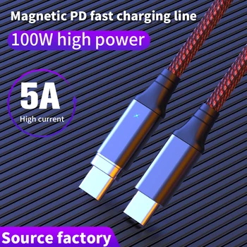 100 W PD magnetyczny kabel USB Type-C to Type C kabel 20V5A szybkie ładowanie danych kabel USB C To Micro dla MacBook Pro Micro USB kabel