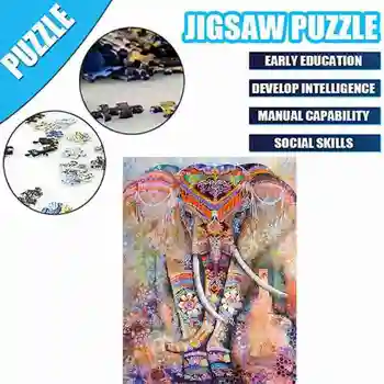 1000 sztuk papierowe puzzle zabawki edukacyjne słoń szablon puzzle gra puzzle zabawki dla dorosłych dzieci