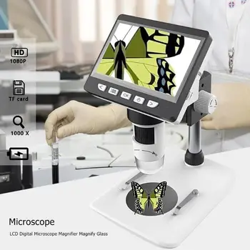 1000X 4.3 Inch HD 1080P cyfrowy mikroskop przenośny tenis LCD endoskopu увеличительная kamera lupa szkło powiększające