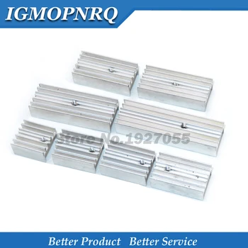100pcs aluminiowy radiator chłodnicy 15*10*16 20 22 25 30 40 50mm tranzystor to-220 dla tranzystorów ТО220 biały