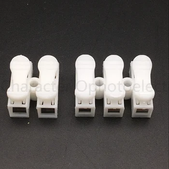 100pcs CH2 Quick Splice Lock Wire Connectors zarówno 2pins jak elektryczne kablowe zaciski 20x17.5x13.5mm do łatwego i bezpiecznego połączenia przewodów