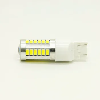 100pcs T20 W21/5W 7443 5630 33SMD LED samochodowy stop-sygnał biała lampa led