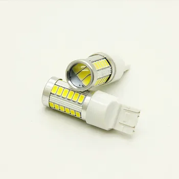 100pcs T20 W21/5W 7443 5630 33SMD LED samochodowy stop-sygnał biała lampa led