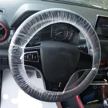 100pcs uniwersalny samochód jednorazowe PE plastikowy miękki pokrowiec na siedzenia wodoodporny naprawy samochodu etui