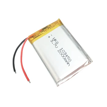 103450 3.7 V, 2000mAh Lipo Polymer litowa bateria do GPS nawigatora GPS MP5 głośnik Bluetooth zestaw słuchawkowy ebook kamera