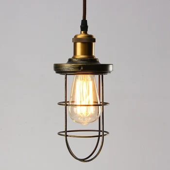 105x200mm Iron Edison Vintage Retro abażur lampa sufitowa oprawa lampa strażnik druciana klatka bar cafe decor pokrywa lampy podstawa lampy