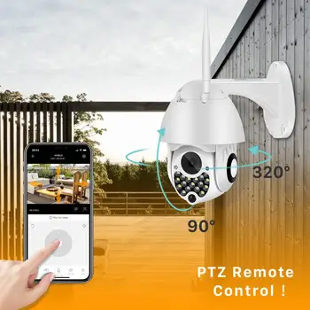 1080P Siren Light Wifi PTZ Camera 2MP Auto Tracking Cloud Home Security IP Camera 4X Digital Zoom Speed Dome Camera Outdoor
