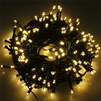 10M 80 Led Christmas String Light Black Wire Fairy String Light Outdoor Garland For Wedding Party, Holiday