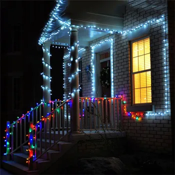 10M 80 Led Christmas String Light Black Wire Fairy String Light Outdoor Garland For Wedding Party, Holiday