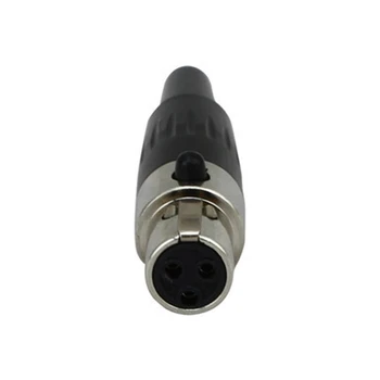 10szt 3 pinowy wtyk mini XLR audio mikrofon złącze mikrofonu