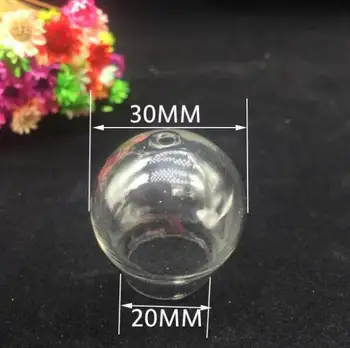 10szt 30*20 mm szkło przezroczyste mini-butelka pragnienia Glob bańka butelka кабошоны naszyjnik zawieszenia jeden otwór piłka wyraźnie diy biżuteria