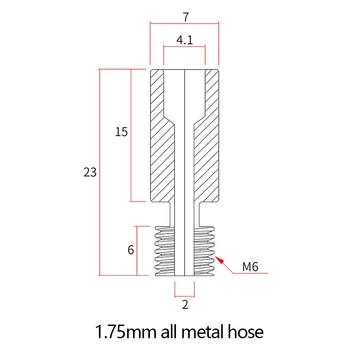 10szt cieplnej podział Hotend gardło solidna metalowa żarnik 1.75 mm do E3D V6 Hotend Heater Block 3D części drukarki