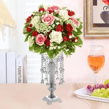 10szt koraliki wazonów z kwiatami 73 cm stół weselny centralne, metalowe, kwiatowy podstawki stojaki zdarzenie partia droga ołowiu partia dekoracji