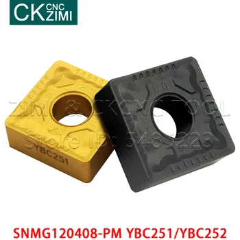 10szt SNMG120408-PM YBC251 YBC252 obraca wkładka wkładki węglikowe tokarskich SNMG 120408 PM narzędzia tnące obraca wstaw SNMG432