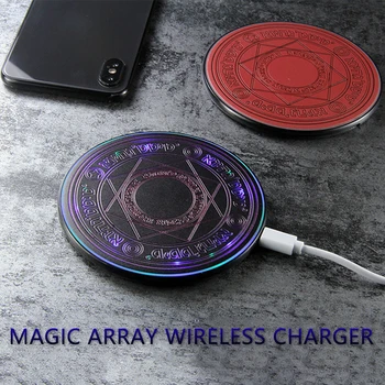 10W Wireless Magic Array Charging Pad bezprzewodowa ładowarka Qi Mat Sailor Moon Wifi Chargeur indukcja dla iPhone 11XS Xiaomi Samsung