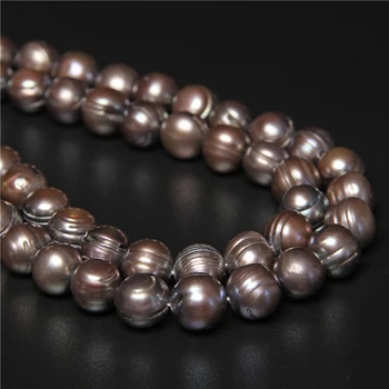 12-13 mm kawy kolor perła koraliki okrągły wysokiej jakości brązowy naturalny słodkowodnych duży Perłowy koralik do tworzenia biżuterii DIY Craft 14