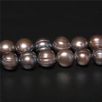 12-13 mm kawy kolor perła koraliki okrągły wysokiej jakości brązowy naturalny słodkowodnych duży Perłowy koralik do tworzenia biżuterii DIY Craft 14