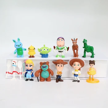12 szt./lot Disney Toy Story 4 Woody, Buzz, Jesse форки Tuliś dziesiątkę koń kreskówka figurka lalki dla dzieci prezent