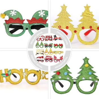 12pcs 1 kpl. atrakcyjne oprawki okularowe boże narodzenie tematyczne punkty świąteczne, okulary, dorosłe dzieci oprawa dla punktów(styl casual)