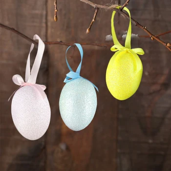 12pcs pisanki połysk bańka jaja DIY ozdobne jaja wielkanocne prezenty partii dekoracji dostawy