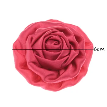 12pcs szyfon składany kwiat pączek róży kwiat moda akcesoria do włosów eleganckie nakrycia głowy nie ma spinki do włosów grupa