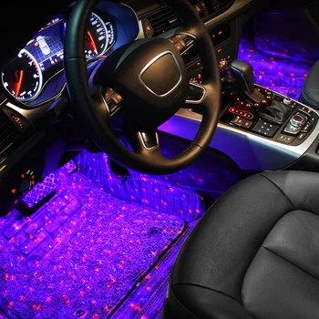 12V Car Decoration Ambient Light Colorful RGB Interior Foot Lights Auto Universal USB Atmosphere Lamp akcesoria do wnętrza samochodów