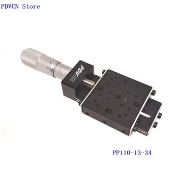 13mm X oś PP110-13-34 ręczne liniowe etap optycznie przesuwanie tabela Liniowa platforma przesunięcia stacji ręczne etap tłumaczenia