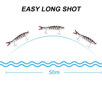 14 cm podwójne haczyki na ryby przynęta 26 g plastik 3D okonia morskiego wysoka imitacja ryby pstrąg przynęta wibracje do wędkowania