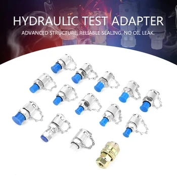 14шт ciśnienie hydrauliczne próbna punkt testy sprzęgło adapter zestaw do instalacji hydraulicznej zestaw