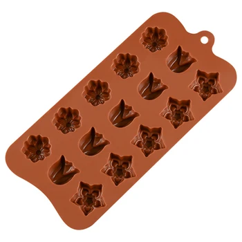 15 otworów okrągły silikonowy czekolada formy galaretki pudding formy silikonowe kostka lodu DIY silikonowe formy do pieczenia, formy do pieczenia ciasto narzędzia