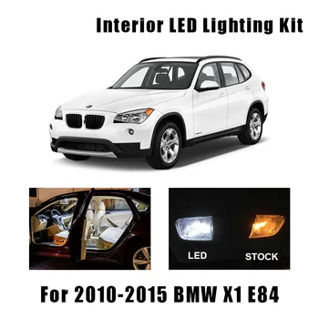 15 żarówek Biały charakterystyczny led zestaw oświetlenia wewnętrznego nadaje się do BMW X1 E84 2010 2011 2012 2013 Map Dome Cargo License Lamp