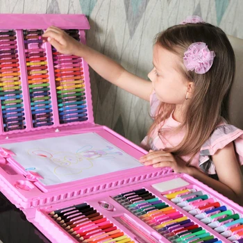 150 Szt Kolorowy Ołówek Ołówek, Akwarela Zestaw Do Rysowania Kredki Rysunek Malarstwo Sztuka Markery Szkolne Prezenty Dla Dzieci