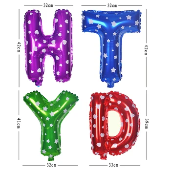 16 calowe litery Z Okazji Urodzin фольгированные balony Dziewczynka Chłopiec dekoracje urodzinowe dla dzieci alfabet balony dla dzieci akcesoria prysznicowe