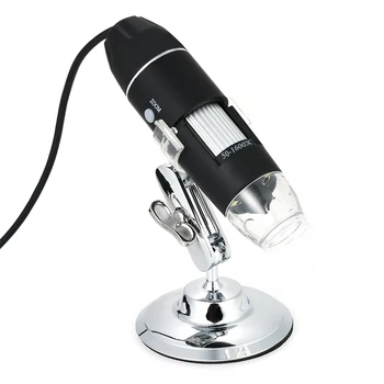1600X zoom Cyfrowy mikroskop USB z funkcją OTG endoskopu 8-LED Light szkło powiększające Lupa z podstawą