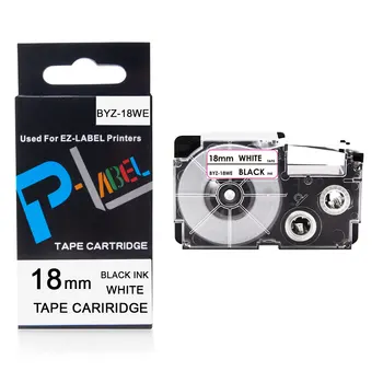 18 mm etykiet CASIO XR-18SR wytwórnia Taśma czarny na srebrnym Этикеточный kaseta XR-18WE dla CASIO KL-130 CASIO KL-120 KL-430 Label Maker