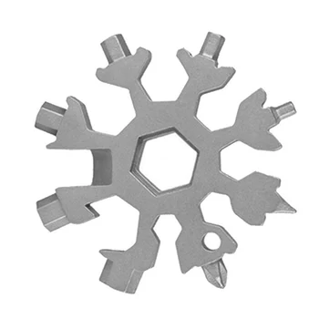 18-w-1 przenośny Śnieżynka kształt klucz multi-narzędzia śrubokręt ze stali nierdzewnej otwarty narzędzia JA55