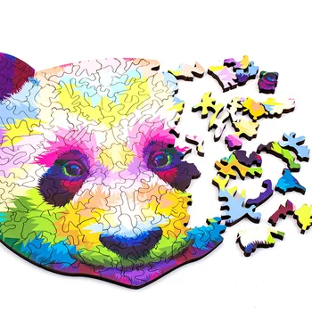 191 szt. drewniane puzzle trudne Panda puzzle dla dorosłych, dzieci DIY edukacyjne zwierzęta puzzle gry interaktywne zabawki