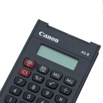 1szt Canon AS-8 obrotowy twardy futerał kalkulator mini przenośny dzienny biurowy komputer podróży