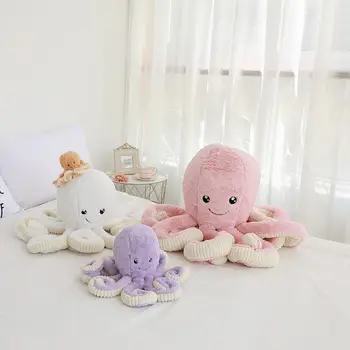 1szt ładny ośmiornica pluszowe zabawki piękny, wypchane lalki miękkie dekoracji domu poduszka Kawaii Sealife wisiorek poduszka prezenty dla dzieci