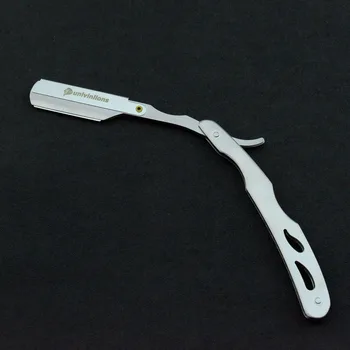 2 maszynki do golenia SUS 10 ostrzy ręczna maszynka prostą krawędź ze stali nierdzewnej ostra fryzjer brzytwa składany prawdziwy nóż golenie brody nóż