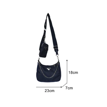 2 szt./kpl. jednolity kolor kobiety portfel 2020 razy losowe Oxford damskie torby na ramię torby kurierskie karty portfel student