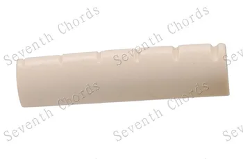 2 szt Lvory-Biały długość 45 mm z tworzywa sztucznego 6 smyczki szczelinowe nakrętki do gitary akustycznej.- 45*6*10-9.2 mm - MA026A