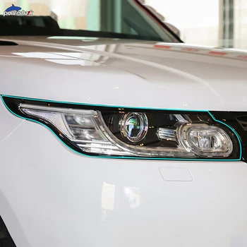 2 szt samochodowy reflektor barwa Czarna folia ochronna przezroczysta naklejka TPU dla Range Rover Evoque Velar Discovery Sport akcesoria