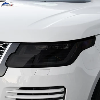 2 szt samochodowy reflektor barwa Czarna folia ochronna przezroczysta naklejka TPU dla Range Rover Evoque Velar Discovery Sport akcesoria