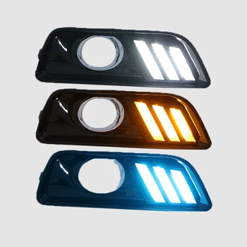 2 szt. światła do jazdy dziennej led DRL reflektor przeciwmgłowy do Chevrolet chevy Malibu 2011 2012 2013 z żółtym sygnałem