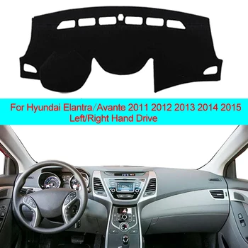 2 warstwy samochodu auto deska rozdzielcza pokrywa dywan i narzuta kreska mat deska rozdzielcza mata anty-UV dla Hyundai Elantra Avante 2011-2013