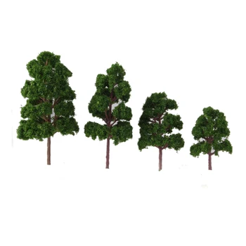 20-liczący mieszane wymiarowe modelowe drzewa ciemno-zielonego koloru dla N HO Scale Railroad Village Architecture Layout Diorama Scenery