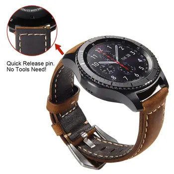 20 mm 22 mm skóra naturalna watchband HAUWEI Amazfit Huawei Samsung Galaxy Watch Aktywność2 46 mm 42 mm pasek wymiana pasków