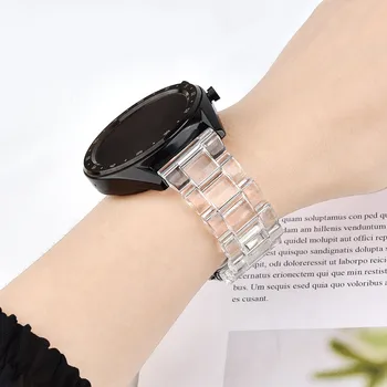 20 mm 22 mm watchband Huawei Watch gt watchband przezroczysta silikonowa bransoletka Bransoletka dla Amazfit Bip Smart Zegarki Band
